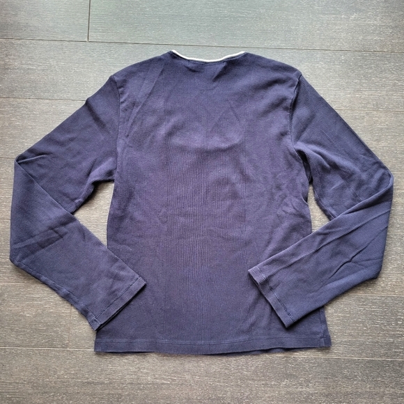 Tommy Hilfiger Navy Cotton Knit Pullover Long sleeves Top Size L - Picture 4 of 6